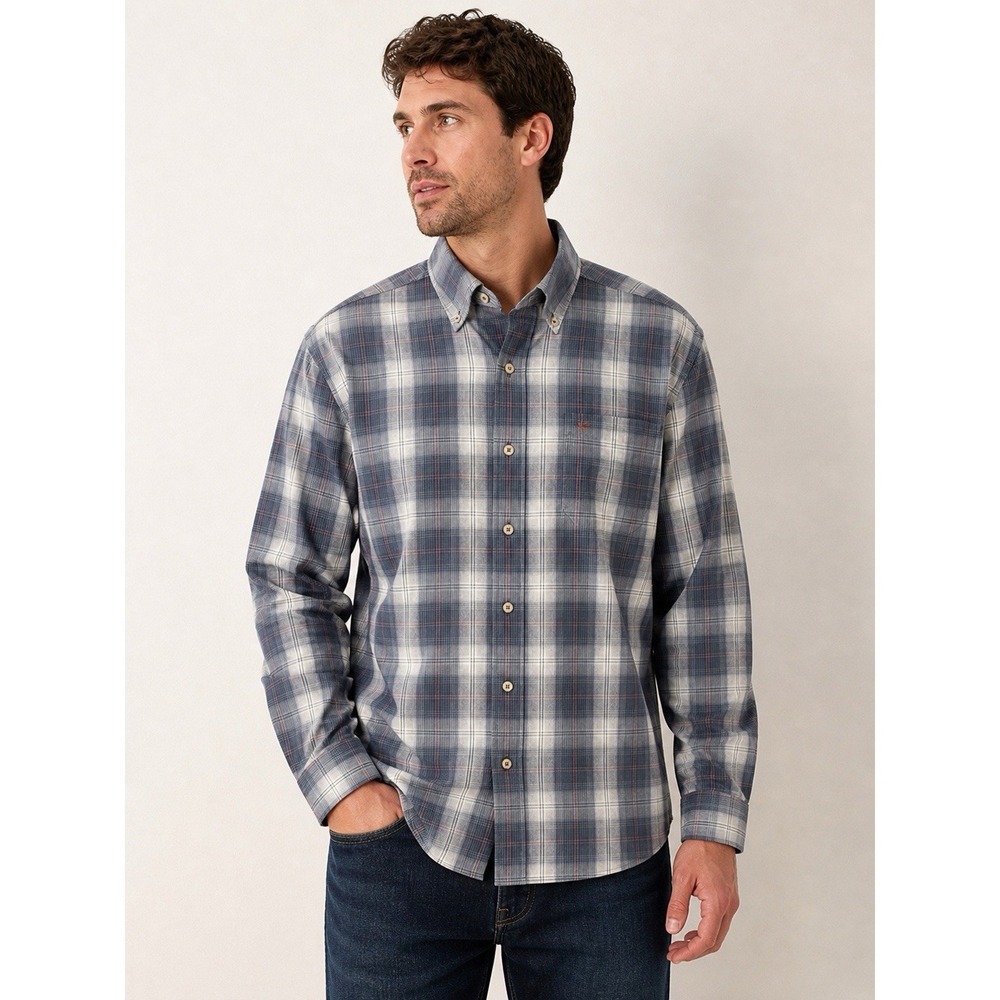 Southern Tide Shirt Mens Large Blue Plaid Long Sleeve Coastal‎ Preppy Casual
